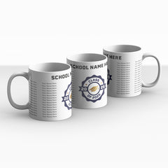 Personalised Class of 2025 Mug up to 60 names by School Badges UK