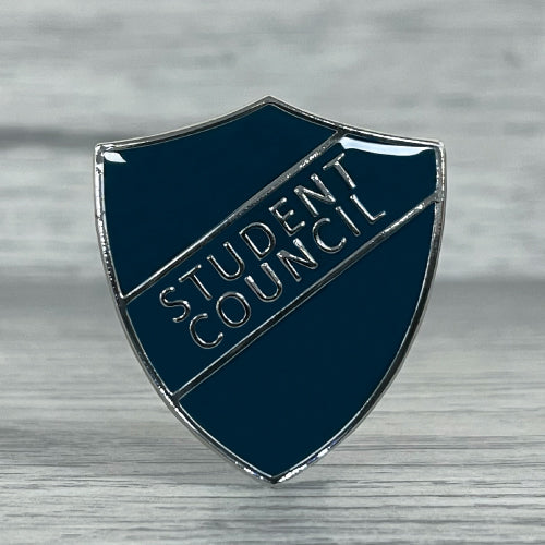 Navy Student Council Shield Badge *SALE - 25% OFF* by School Badges UK