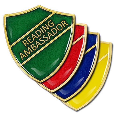 Reading Ambassador Shield Badge by School Badges UK