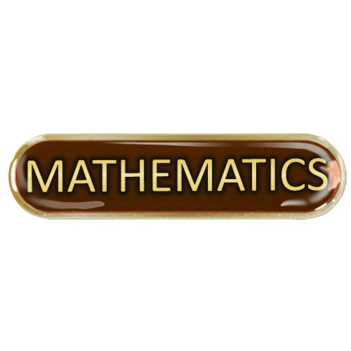 Mathematics Bar Badge by School Badges UK