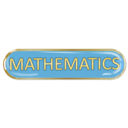 Mathematics Bar Badge by School Badges UK