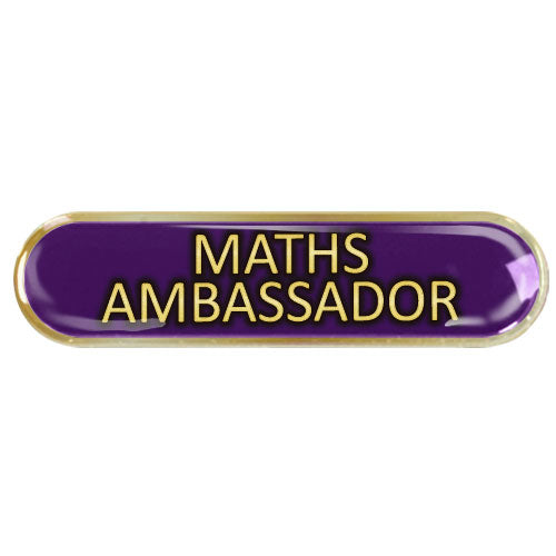 Maths Ambassador Bar Badge by School Badges UK