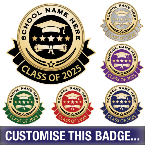 Personalised Class of 2025 Badge by School Badges UK