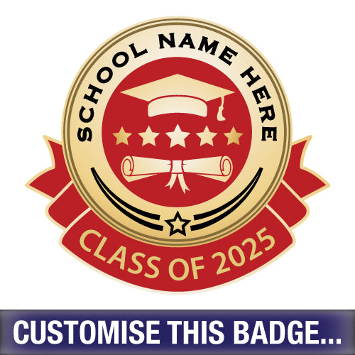 Personalised Class of 2025 Badge by School Badges UK