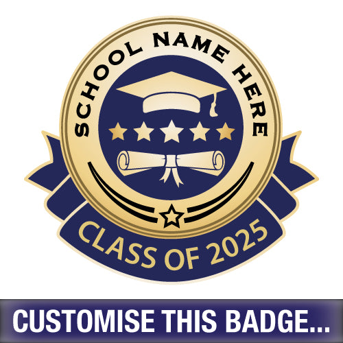 Personalised Class of 2025 Badge by School Badges UK