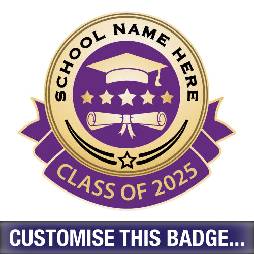 Personalised Class of 2025 Badge by School Badges UK