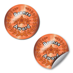 Bronze Award Metallic Star Stickers by School Badges UK