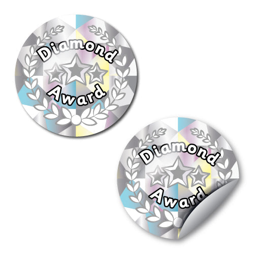 Diamond Award Metallic Star Stickers by School Badges UK