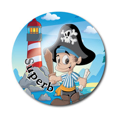 Well Done Pirate Stickers by School Badges UK
