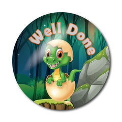 Well Done Dinosaur Stickers by School Badges UK