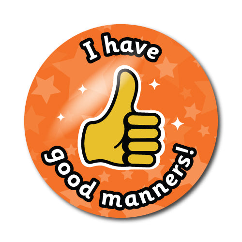 I Have Good Manners Stickers by School Badges UK