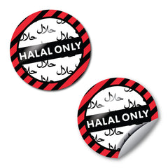 Halal Only Stickers by School Badges UK