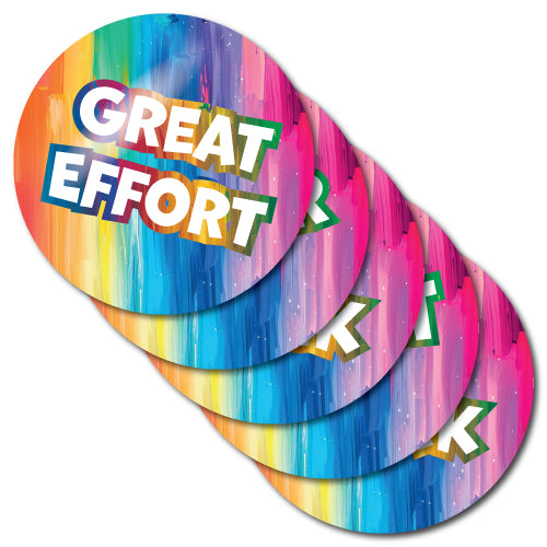 Well Done Rainbow Stickers by School Badges UK