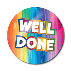 Well Done Rainbow Stickers by School Badges UK