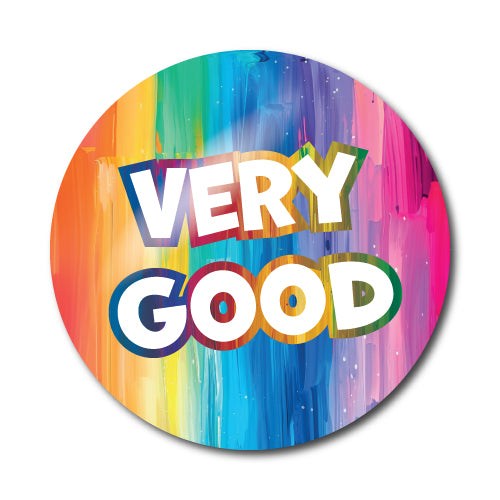 Well Done Rainbow Stickers by School Badges UK