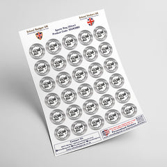 Sports Day Metallic Silver Stickers by School Badges UK