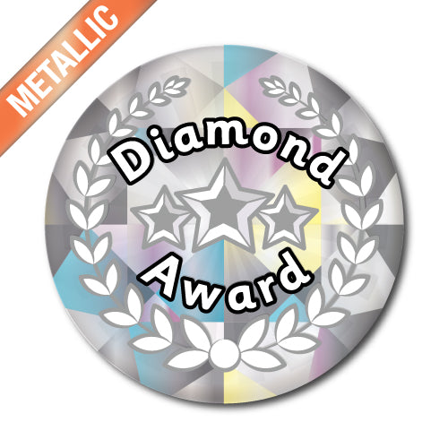 Diamond Award Metallic Star Stickers by School Badges UK