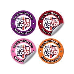 Personalised House Point Hero Custom Logo Stickers by School Badges UK