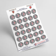 Personalised Silver Award Custom Logo Stickers by School Badges UK