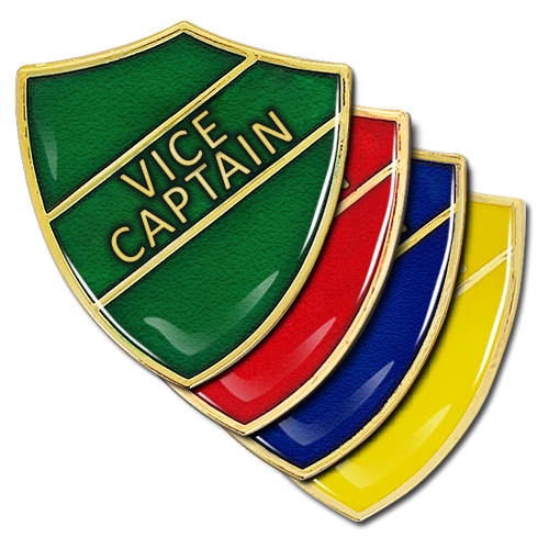 Vice Captain Shield Badge Yellow 22mm x 25mm