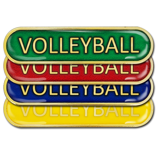 Volleyball Bar Badge by School Badges UK