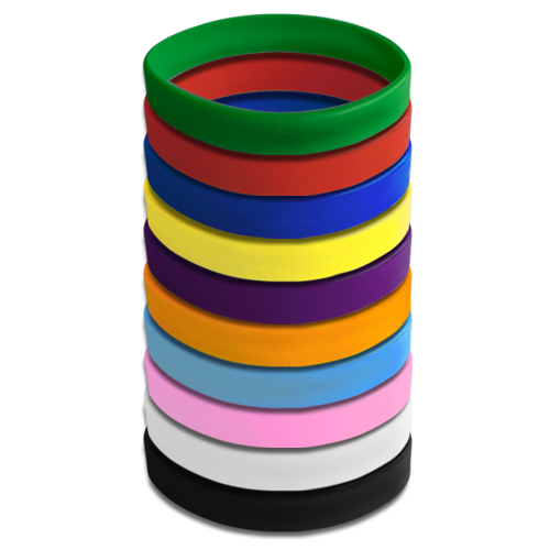 Plain Colored Silicone Wristbands